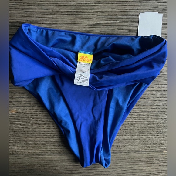 Agua Bendita Lily High-Rise Bikini Bottoms in Blue 110$ - Picture 9 of 10